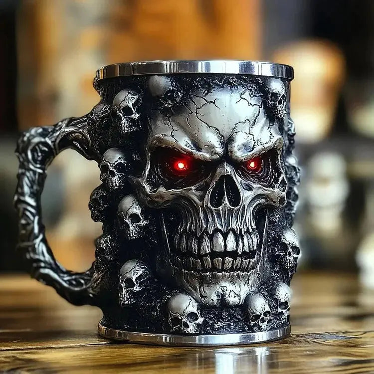 Gotisk dödskallekaffemugg – Unik keramisk kopp