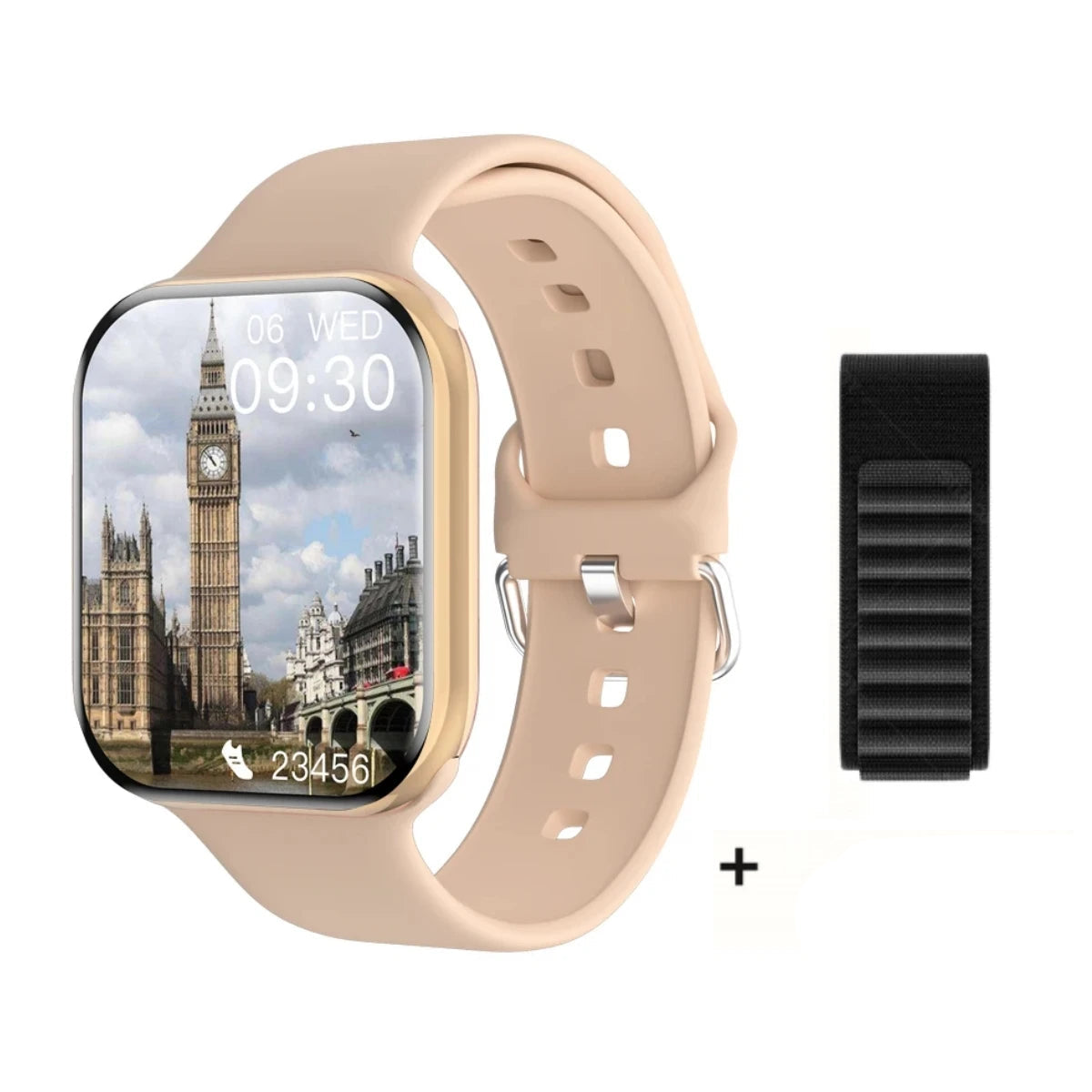 Vattentät smartklocka – 1,9-tums AMOLED-skärm med aktivitetsmätning och hälsofunktioner