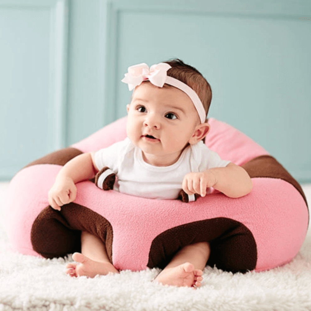 Babystöd i plysch – Mjuk babysits med 360° kuddekomfort