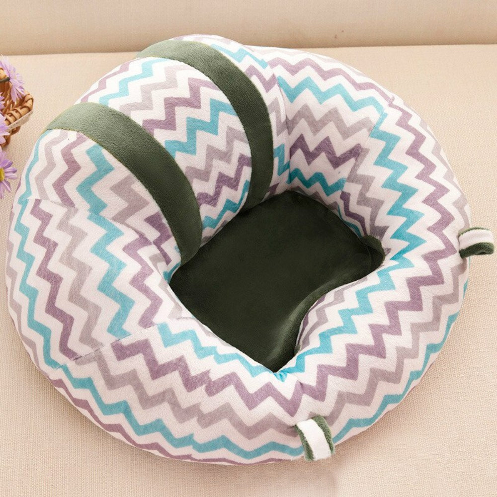 Babystöd i plysch – Mjuk babysits med 360° kuddekomfort
