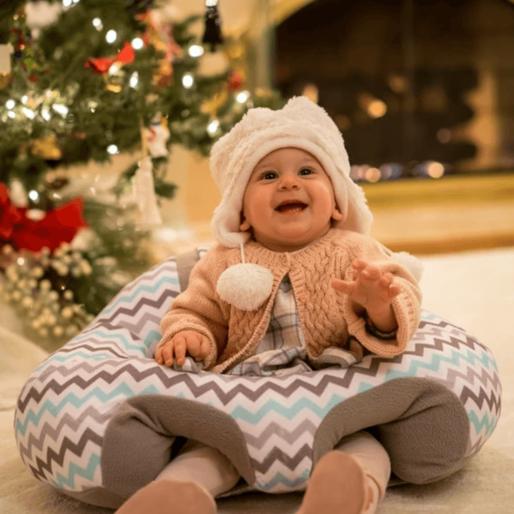 Babystöd i plysch – Mjuk babysits med 360° kuddekomfort