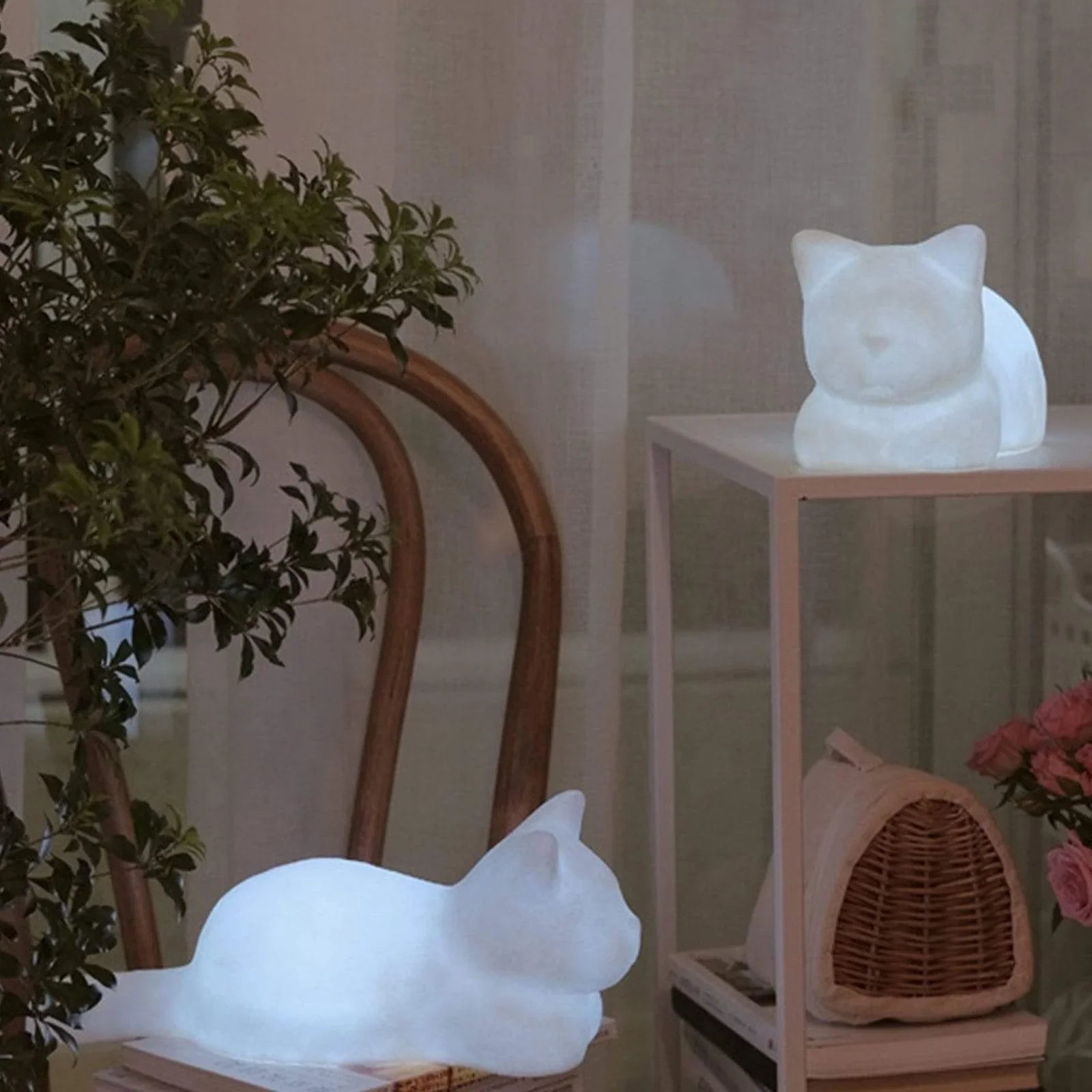 Bedårande kattnattlampa - Mjuk stämningsfull LED-lampa