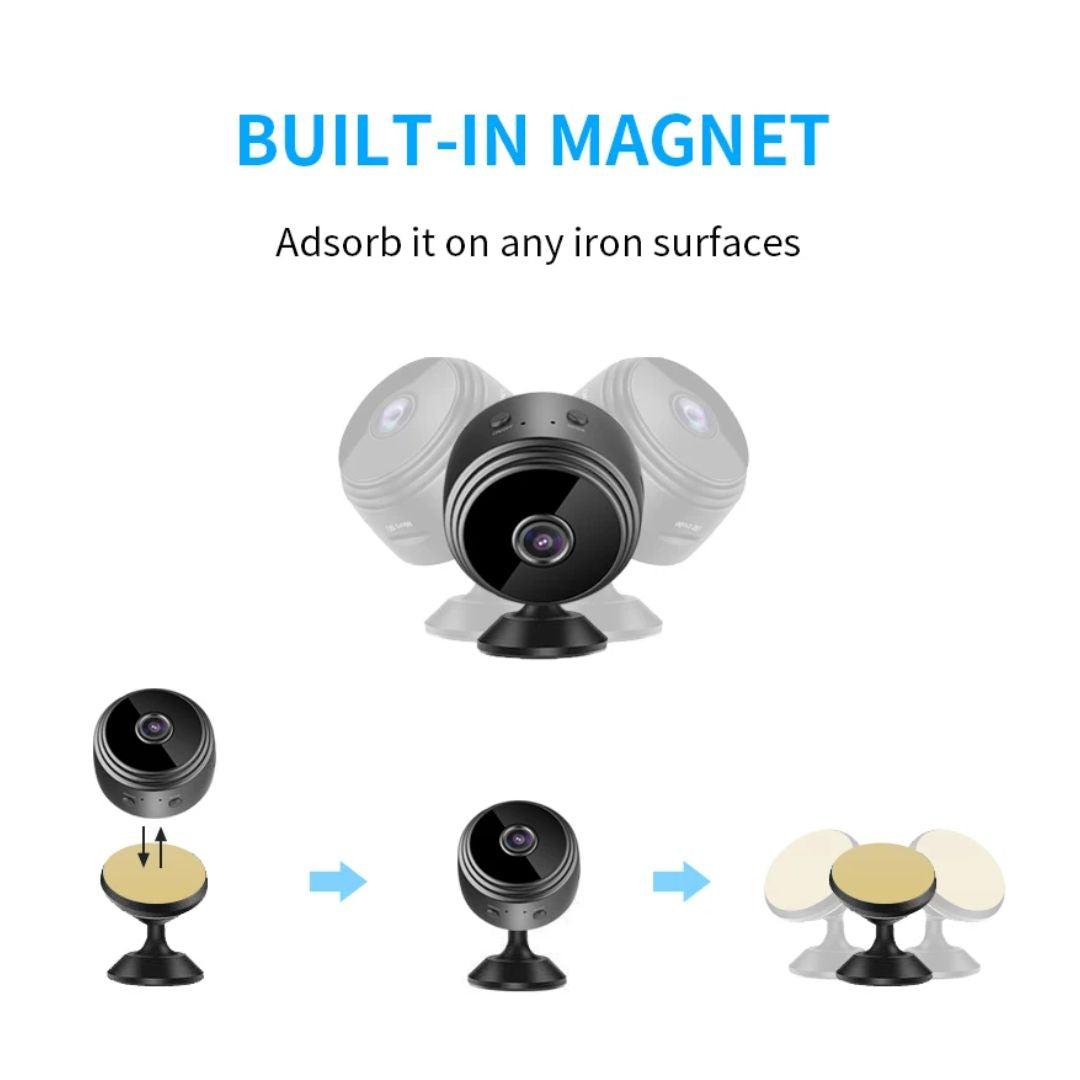 StealthView HD Mini trådlös kamera – Magnetiskt fäste och smart fjärråtkomst
