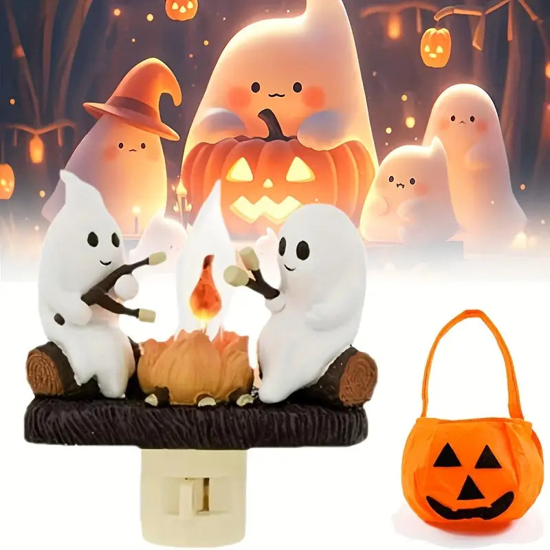 Spöklik Halloween-stämningslampa — Festlig säsongsnattlampa