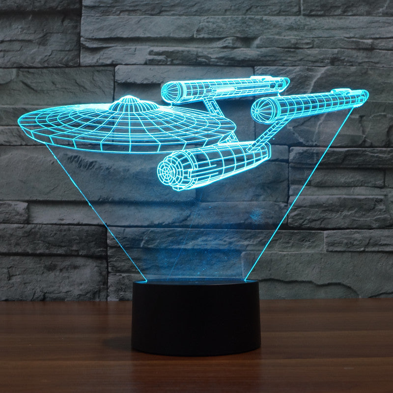Lumora 3D Star Trek Enterprise Ship LED-lampa