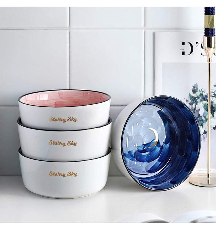 CelestiWare - Stjärna & Måne Keramiska Skålar