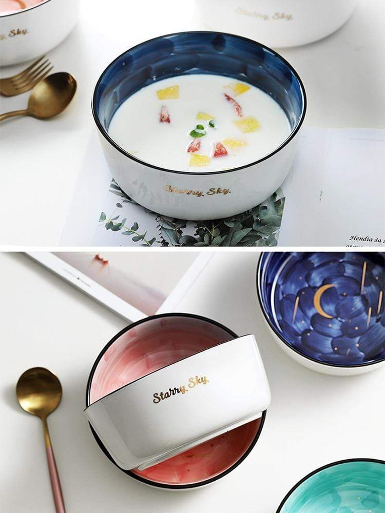 CelestiWare - Stjärna & Måne Keramiska Skålar