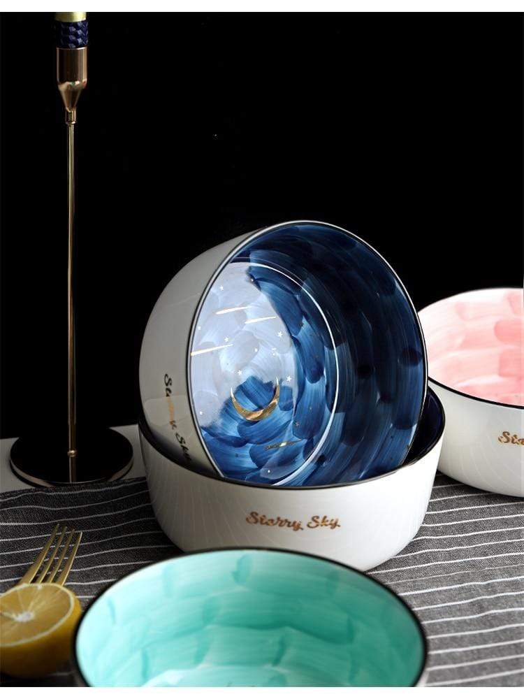 CelestiWare - Stjärna & Måne Keramiska Skålar