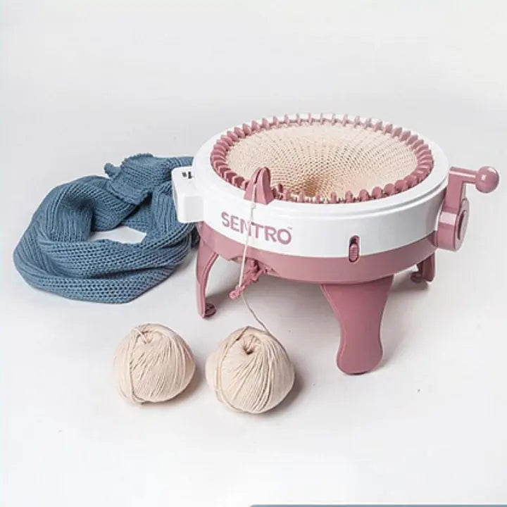 Handhållen stickmaskin med 48 pinnar – DIY-verktyg för halsdukar, mössor och garnkreationer