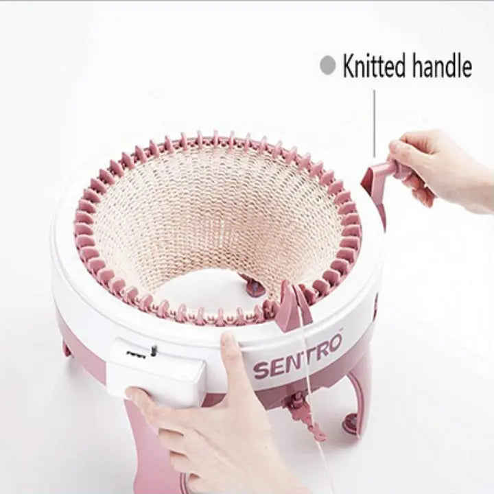 Handhållen stickmaskin med 48 pinnar – DIY-verktyg för halsdukar, mössor och garnkreationer