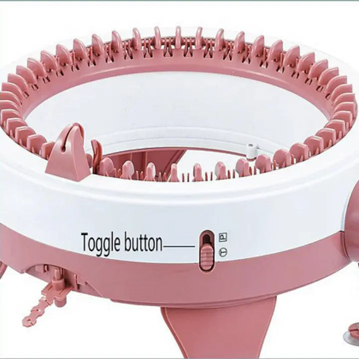 Handhållen stickmaskin med 48 pinnar – DIY-verktyg för halsdukar, mössor och garnkreationer