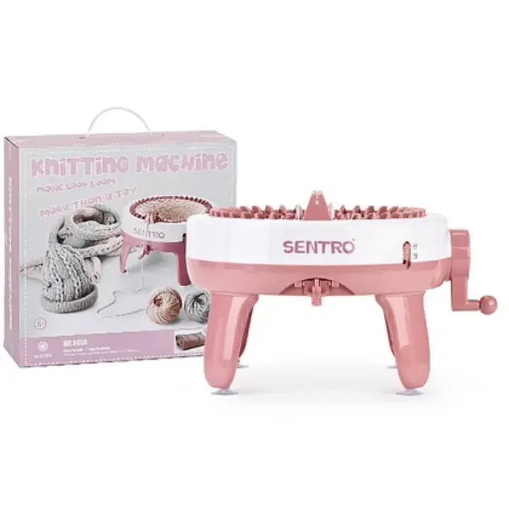 Handhållen stickmaskin med 48 pinnar – DIY-verktyg för halsdukar, mössor och garnkreationer