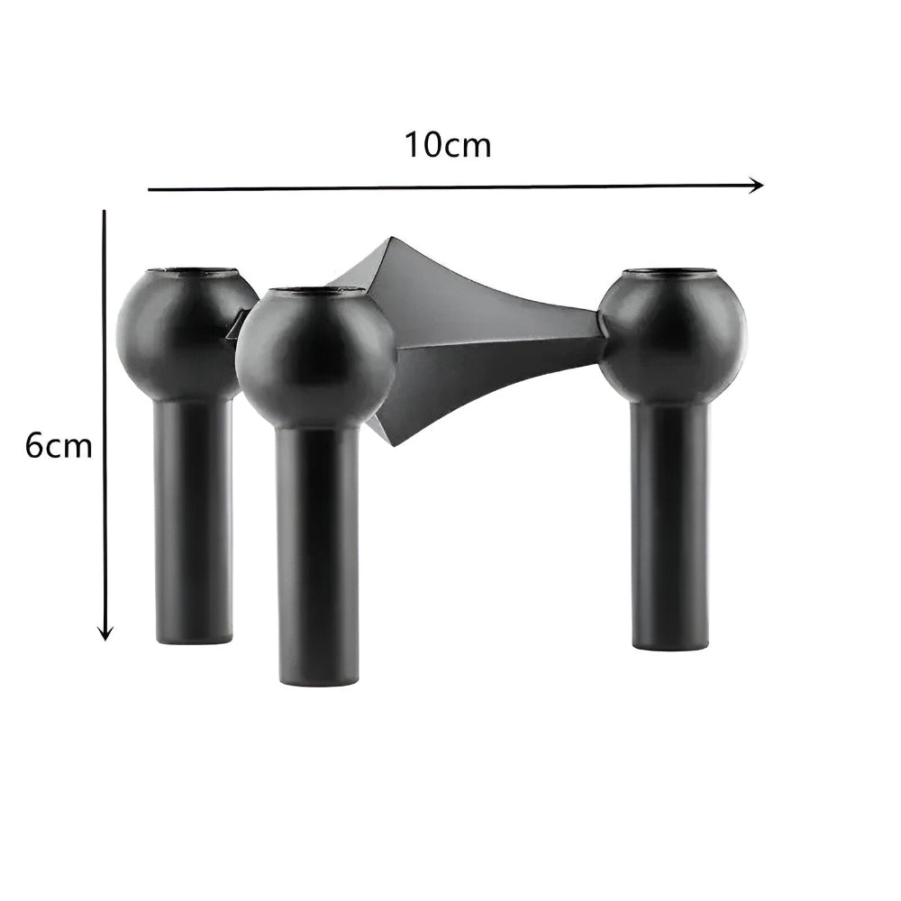 Nordiskinspirerade ljusstakar i metall – elegant minimalistisk inredning