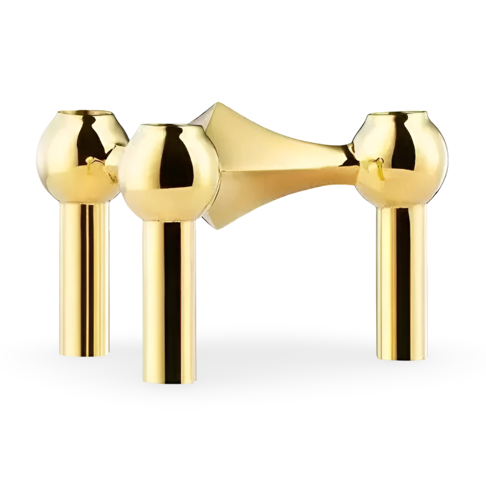 Nordiskinspirerade ljusstakar i metall – elegant minimalistisk inredning