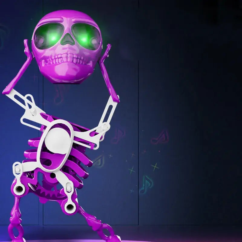 Glödande dansande skelettdekor – Animerad Halloweenfigur med läskigt roligt ljus
