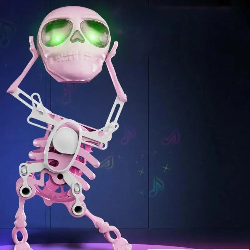 Glödande dansande skelettdekor – Animerad Halloweenfigur med läskigt roligt ljus