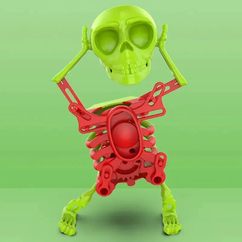 Glödande dansande skelettdekor – Animerad Halloweenfigur med läskigt roligt ljus