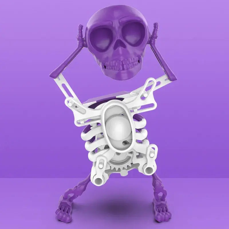 Glödande dansande skelettdekor – Animerad Halloweenfigur med läskigt roligt ljus