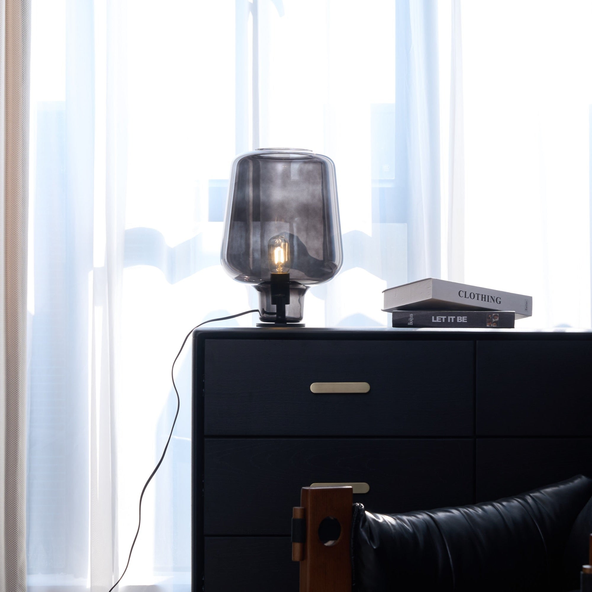 Modern, klar bordslampa – Premium bordsbelysningsinredning