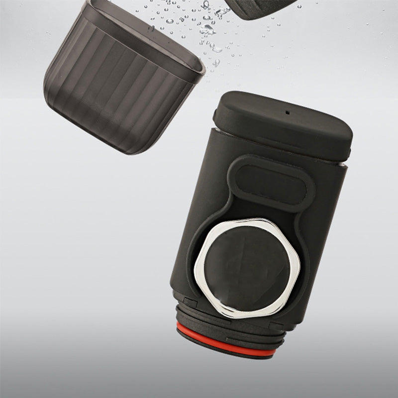 Snygg svart bärbar kaffebryggare – Reseespressomaskin