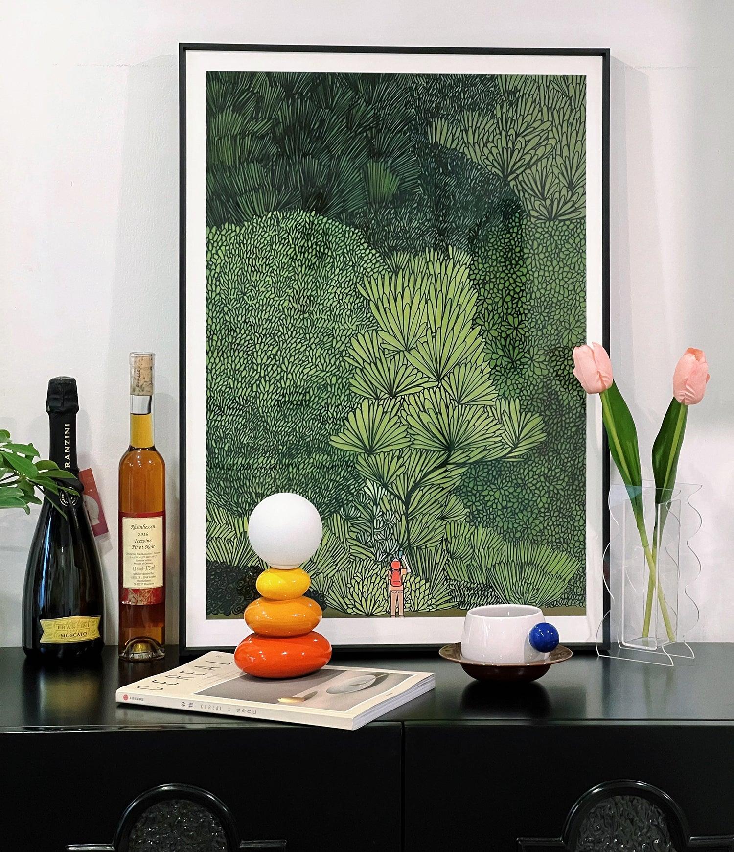 Skulpterad trippelformad bordslampa – Elegant modern accentbelysning