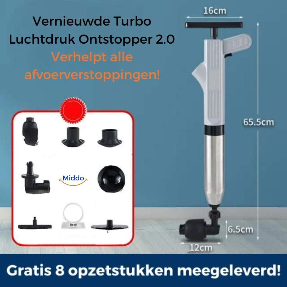 Förbättrad Turbo Air Pressure Plunger - Rensar alla avloppsblockeringar!