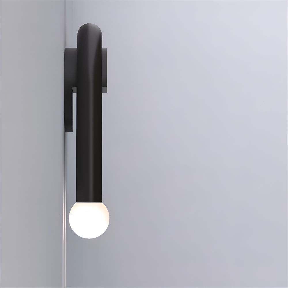 Modern dubbel LED-vägglampa – svart metallbåge accentlampa