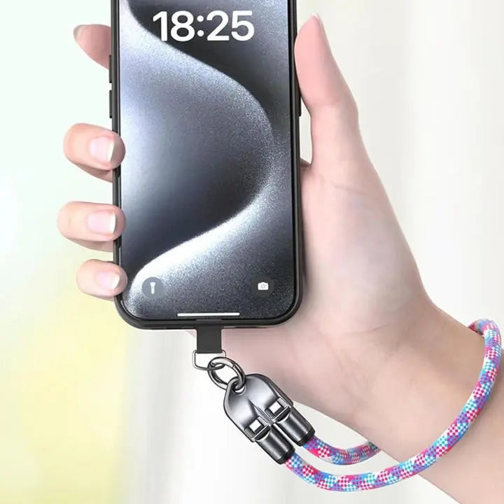 USB-C snabbladdningskabel med bärbar rem – snabb och bekväm laddning när du är på språng