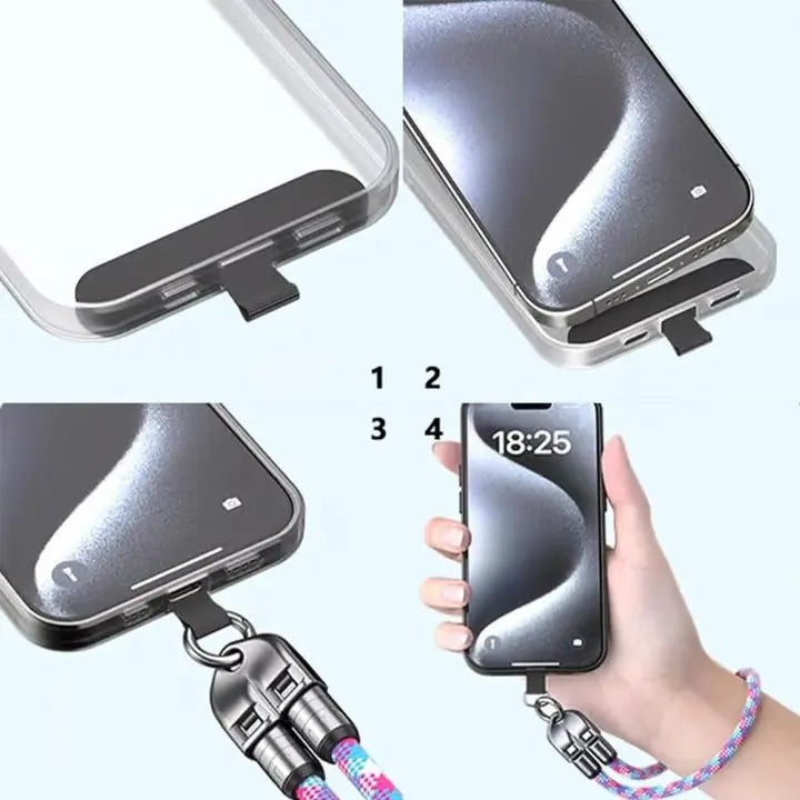 USB-C snabbladdningskabel med bärbar rem – snabb och bekväm laddning när du är på språng