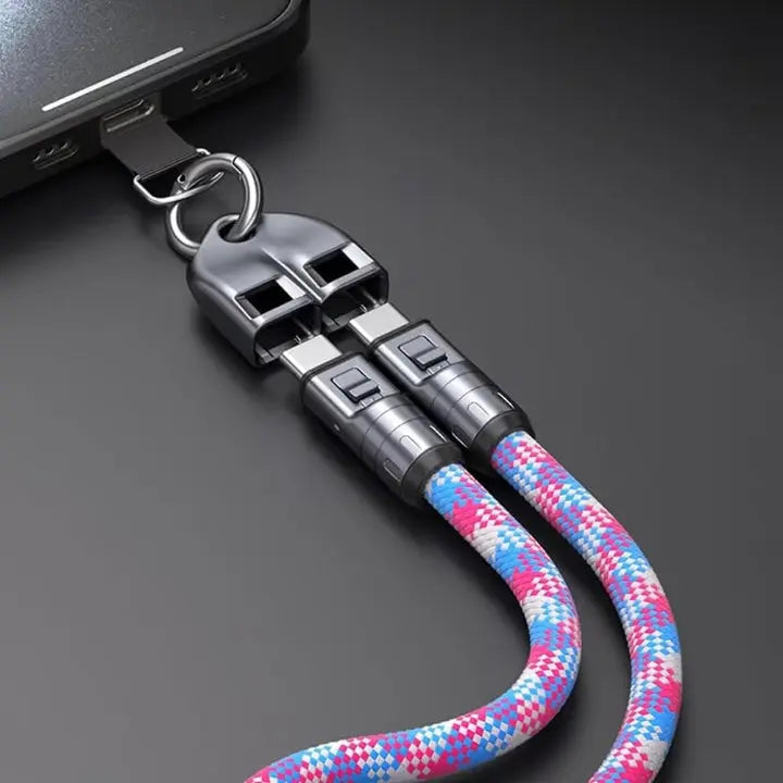 USB-C snabbladdningskabel med bärbar rem – snabb och bekväm laddning när du är på språng