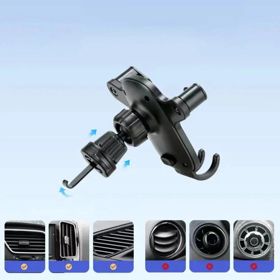 Handsfree-telefonhållare för bilen med justerbar fläkt – Komfortlösning för resor