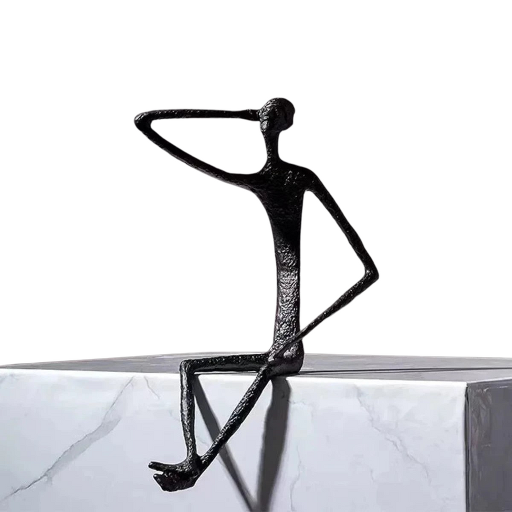 Luan-inspirerad konstprydnad – Minimalistisk skulptur för modern heminredning