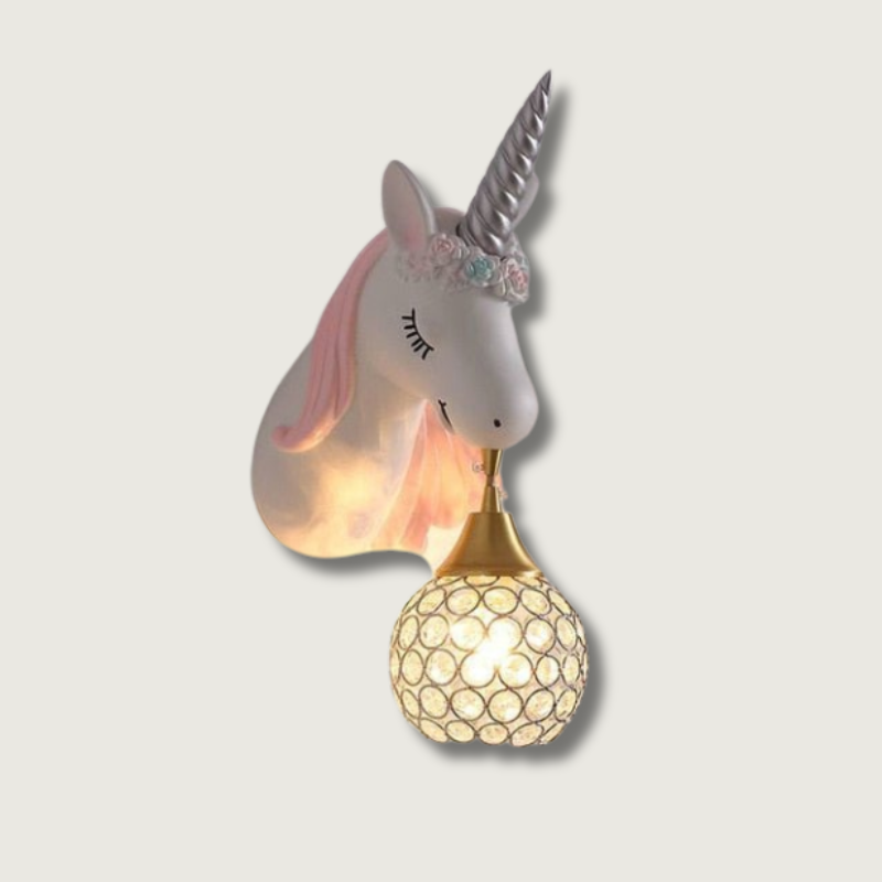 Fantasy LED-vägglampa - Förtrollande enhörningsrumsbelysning