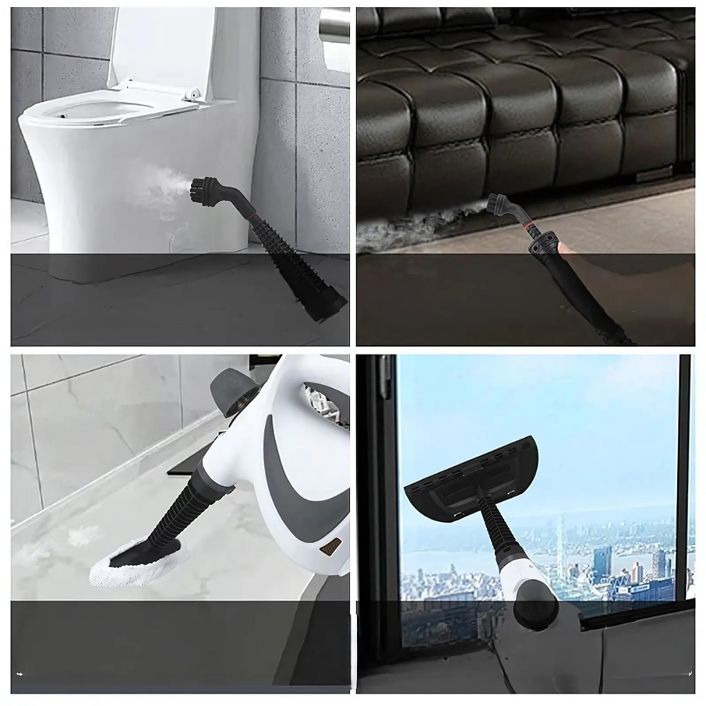 Allt-i-ett-ångtvätt för hemmabruk – Kraftfull rengöring av flera ytor för golv, kakel och fönster