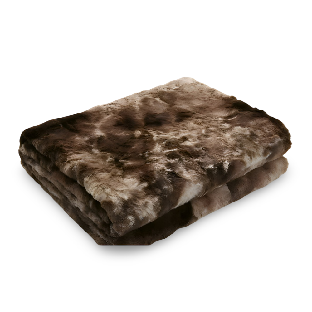 Vändbar pläd i tie-dye fleece – Ultramjuk och mysig filt