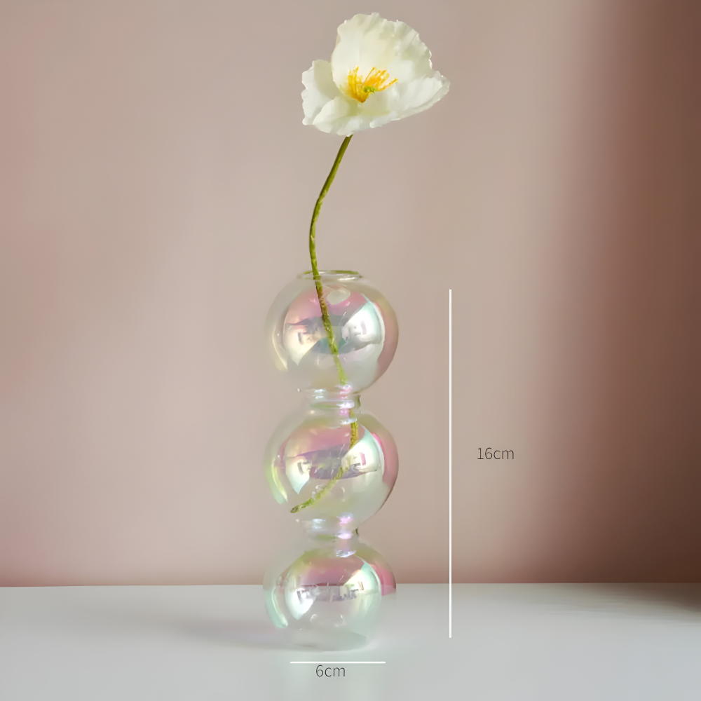 Handgjord ljusstake i målat glas – Färgglad heminredningsdekor