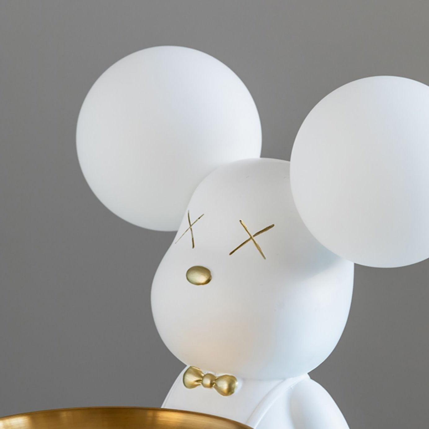 Skrivbordslampa med integrerad bricka – Snygg skulptural bordslampa