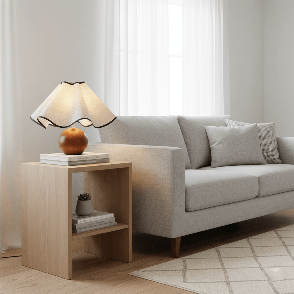 Minimalistisk böjd bordslampa – Elegant accentbelysning för moderna hem