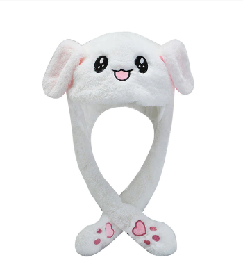 Animerad Floppy Ear-kaninhatt – Söt plyschfestkeps med rörliga öron
