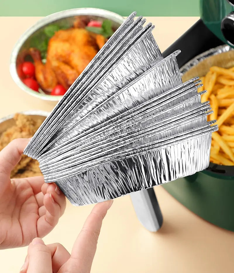 Folieplåtar för airfryer – 50 non-stick, återanvändbara bakplåtar