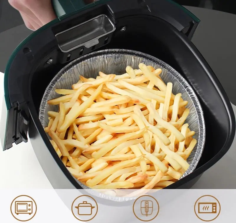 Folieplåtar för airfryer – 50 non-stick, återanvändbara bakplåtar