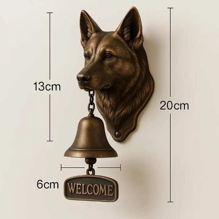 Hundklocka i antik stil - Välkomstklocka för hemmet eller bondgården
