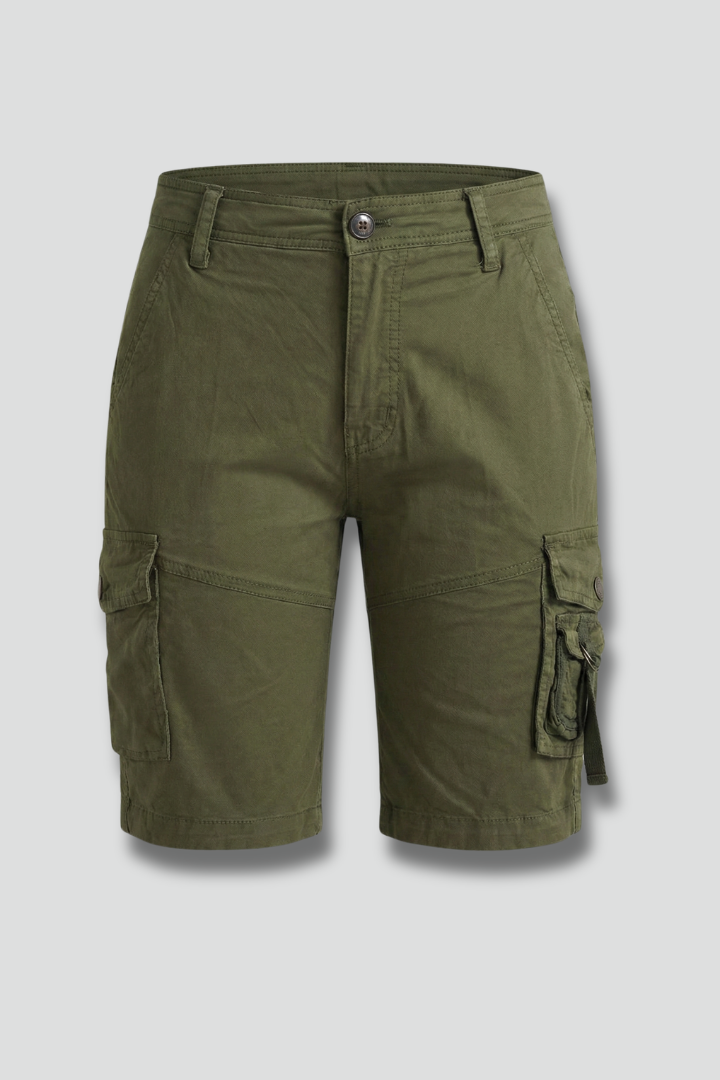 Cargoshorts med hög midja för kvinnor – Sommarbyxor med flera fickor och funktion