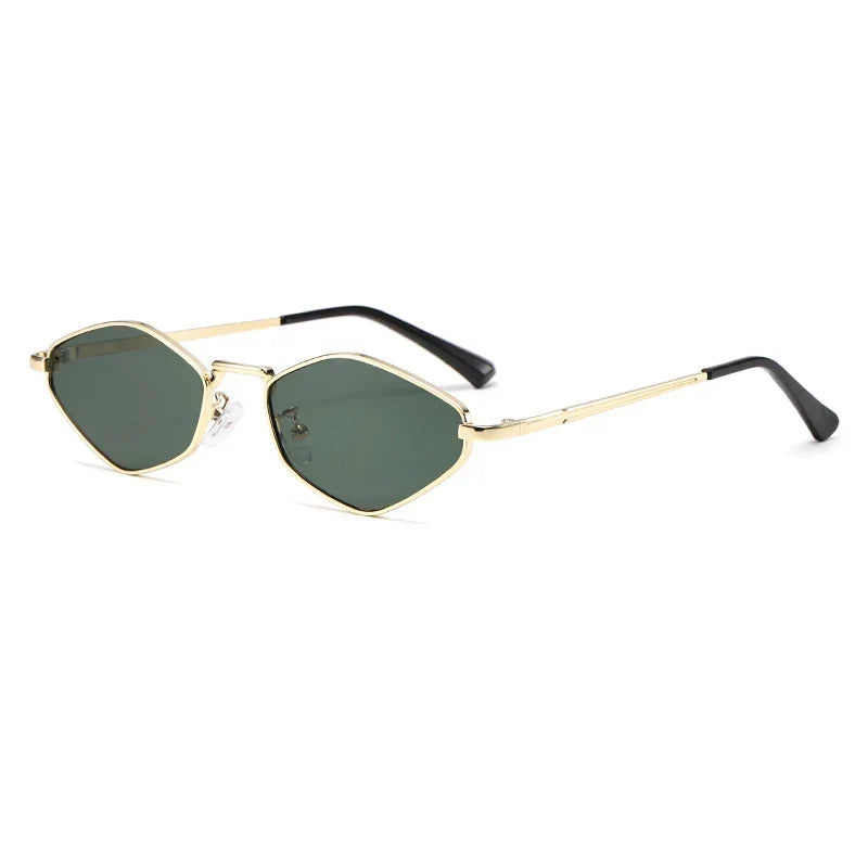 Dam vintage cat eye-solglasögon – smala ovala modeglasögon