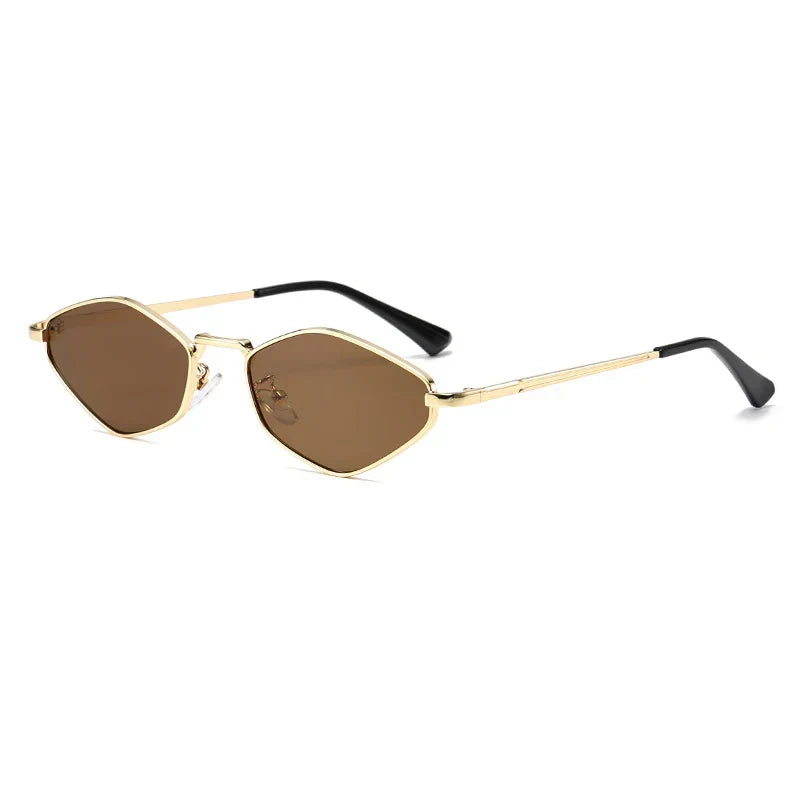 Dam vintage cat eye-solglasögon – smala ovala modeglasögon