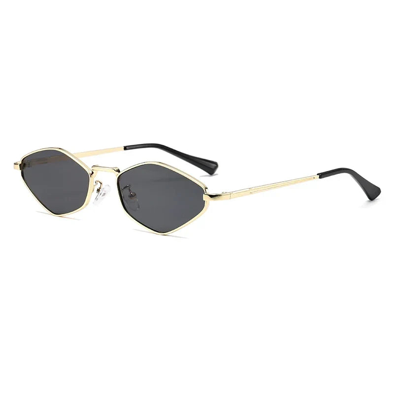 Dam vintage cat eye-solglasögon – smala ovala modeglasögon