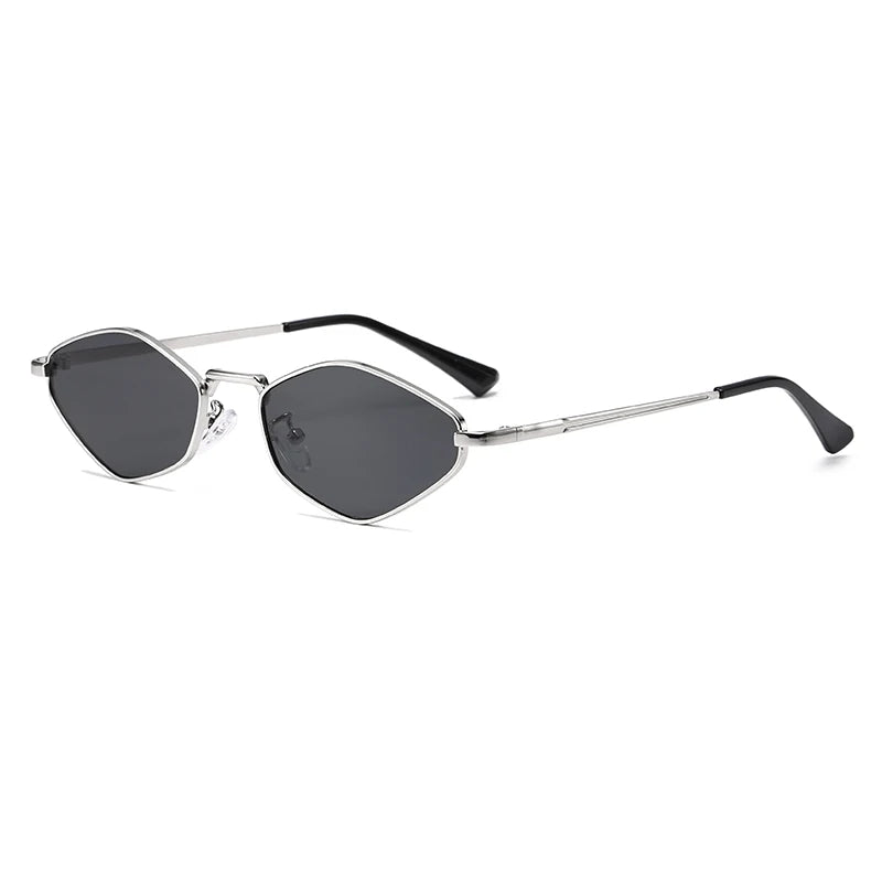 Dam vintage cat eye-solglasögon – smala ovala modeglasögon