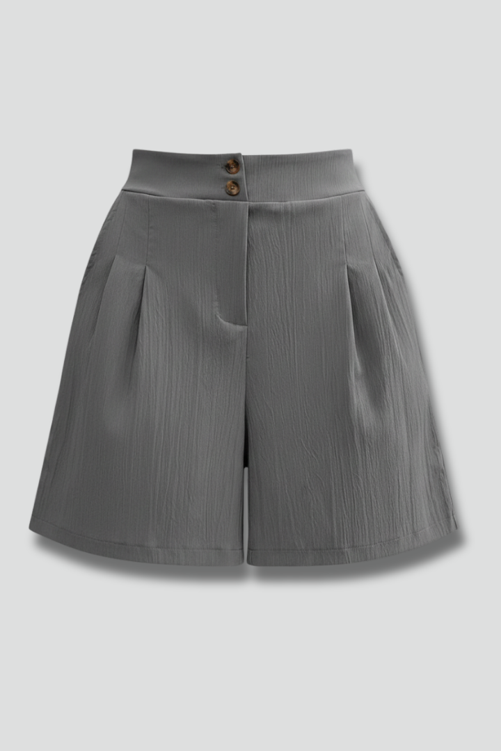 Damshorts med hög midja och utsvängda snitt – Raffinerad komfort för varmt väder