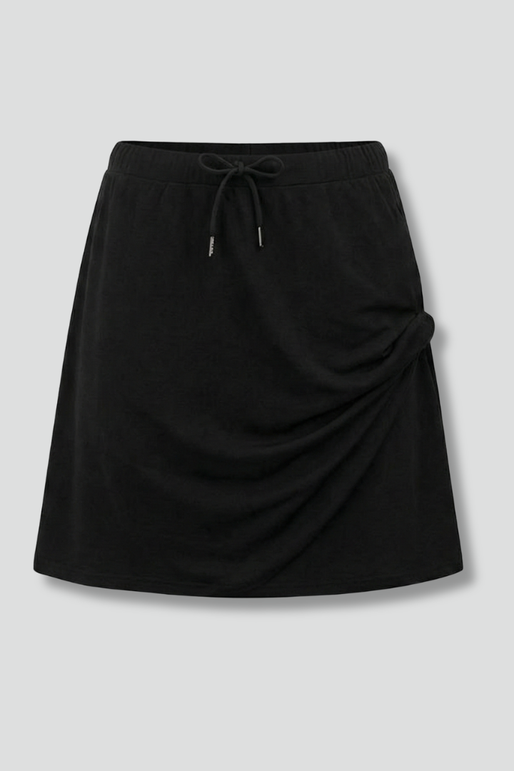 Damatletisk Skort – Justerbar dragsko i mini-modell med dolda komfortshorts