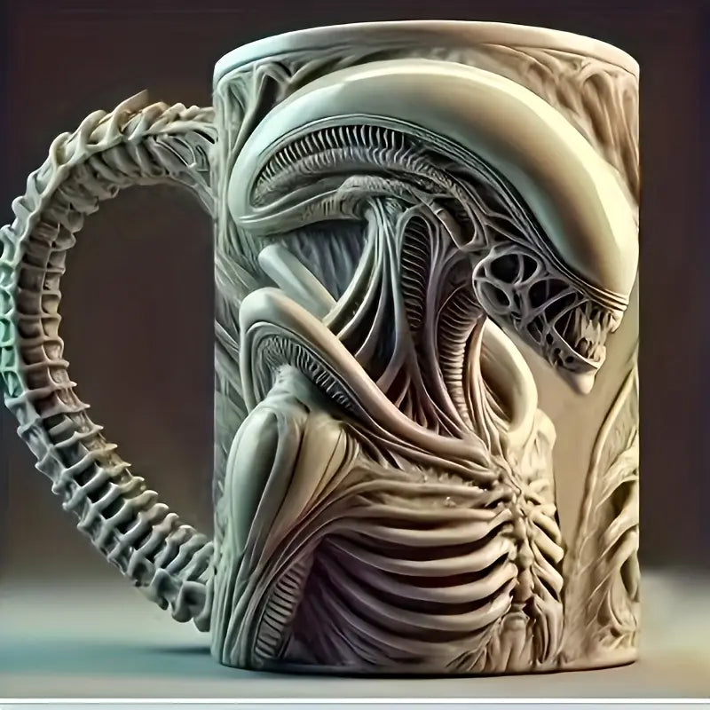 Samlarmugg med främmande varelse — Dryckesglas med sci-fi-skräcktema